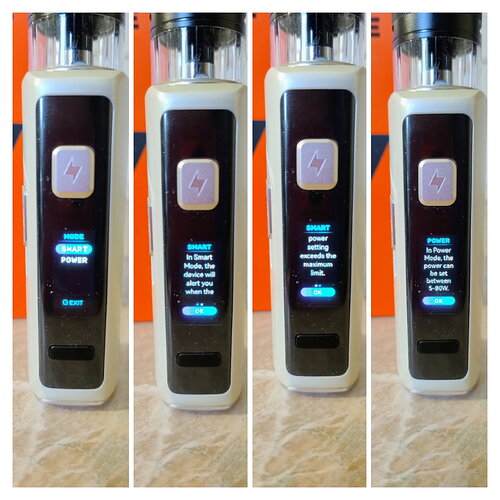 Geekvape Aegis Force POD - Mode menüpont
