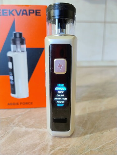 Geekvape Aegis Force POD - Menü