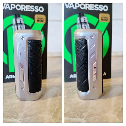 Vaporesso Armour Ultra Kit - Oldalai a készülékzár tolókapcsolójával