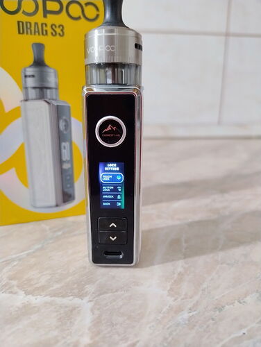 Voopoo Drag S3 Kit - Lock settings menüpont