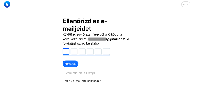 Regisztrációs folyamat