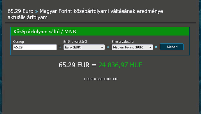 Screenshot 2022-05-06 at 14-39-53 65 29 Euro - Magyar Forint középárfolyami váltásának eredménye - aktuális árfolyam