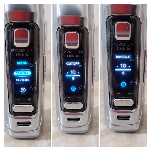 Innokin Coolfire PZPulse Kit - Menüpontok