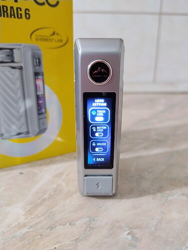 Voopoo Drag 6 - Lock Settings menüpont