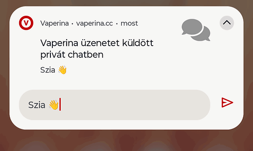 válasz értesítésből