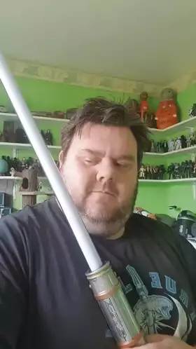 Supersorrell with Star Wars Lightsaber
