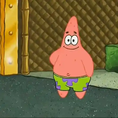 Patrick Star with Sorry Cake